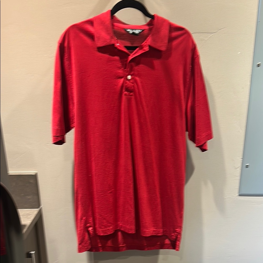 Brooks Brothers Red Polo Shirt Medium 100% Cotton